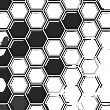 Hexagon Black And White Seamless Pattern, Pattern, Kick, League PNG