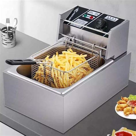 Friteuse Electrique 6 Litres Automatique Acier Inoxydable SOUMARI