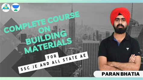 Complete Course On Building Materials For SSC JE And BTSC JE 2023 By