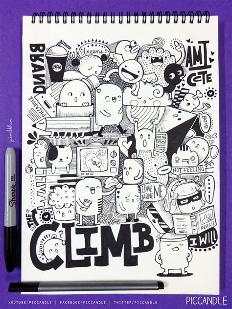 Doodle Climb The Wall By Piccandle On Deviantart Pic Candle