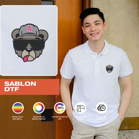 Jual Kaos Custom Polo Sablon DTF Satuan New States Apparel 8100