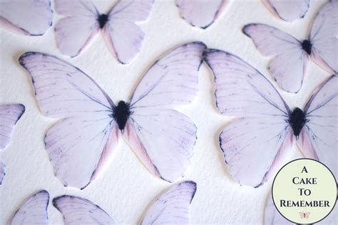 Products Pale Soft Lavender Edible Butterflies 12 Wafer Paper