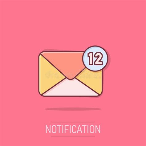 New Incoming Messages Icon In Comic Style Envelope With Notification