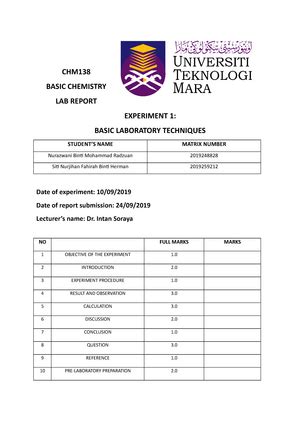 Dry Lab Chm Experiment Lab Report Chm Inorganic Chemistry