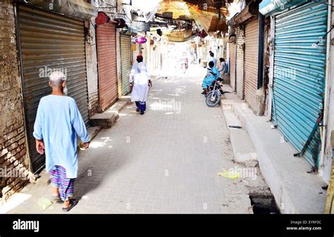 Shops Seen Closed During Shutter Down Strike Called By Shehri Action