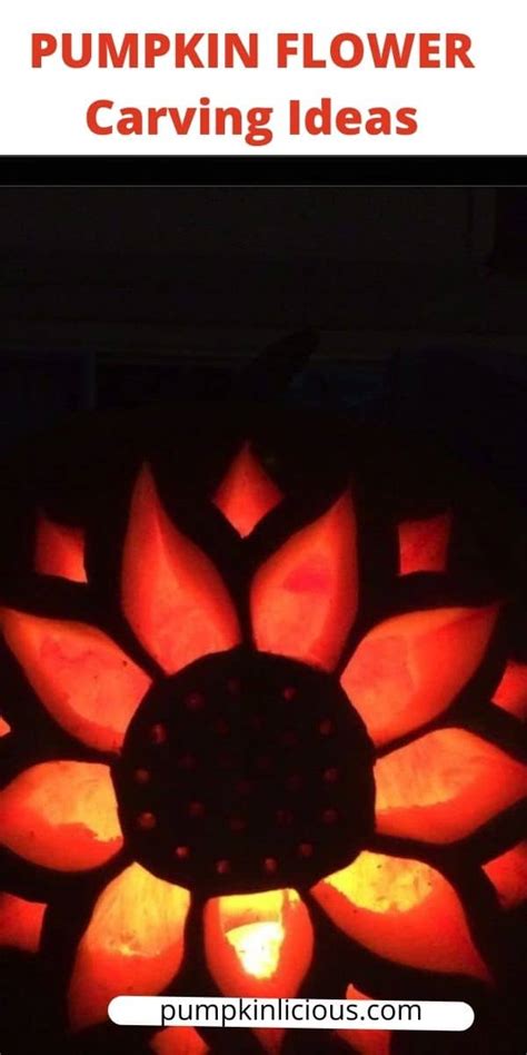 Flower Pumpkin Carving Templates