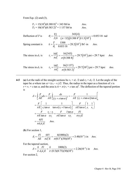 Solution Chapter Solutions Shigley S Mechanical Engineering Design