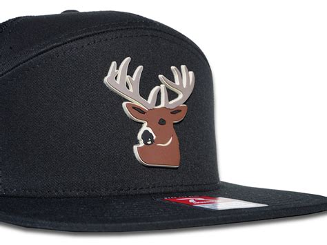 The Trophy Buck Black Out Richardson 7 Panel Hat Hurricane Marsh