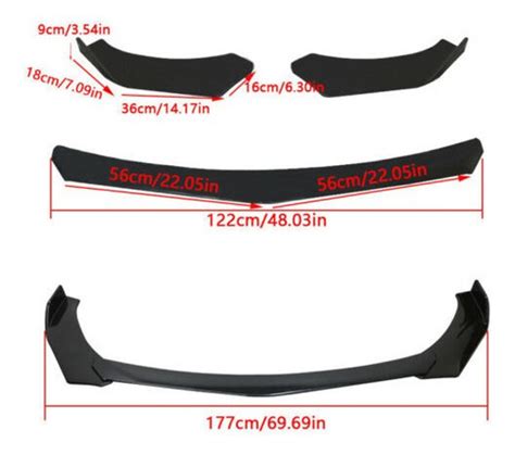 Splitter Dianteiro Universal Ajust Vel Front Lip Saia Spoiler