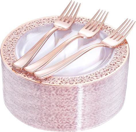 Amazon I Pcs Rose Gold Dessert Plates Pcs