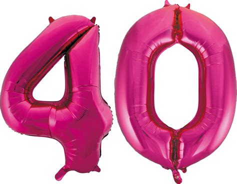 Folie Cijfer Ballonnen Pink Roze 40 Bol