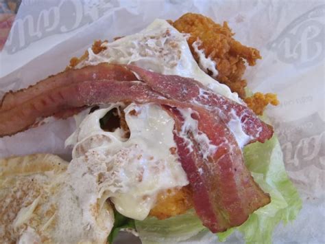 Review Carl S Jr Bacon Swiss Crispy Chicken Tender Sandwich