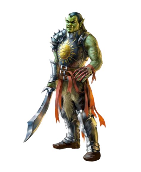 Male Orc Barbarian Uirch Pathfinder 2E PFRPG PFSRD DND D D 3 5 4E