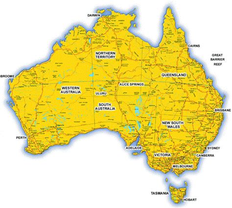 Australia Region Tourist Map Australia Mappery