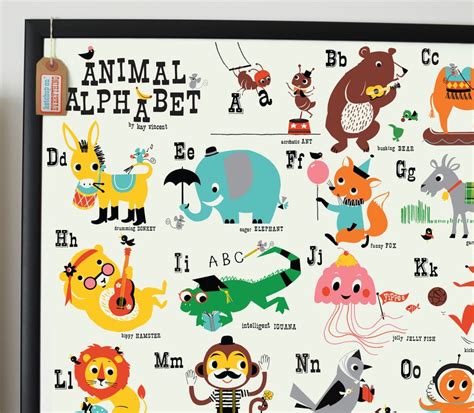 Animal Alphabet Nursery Print Nursery Poster New Baby Print | Etsy