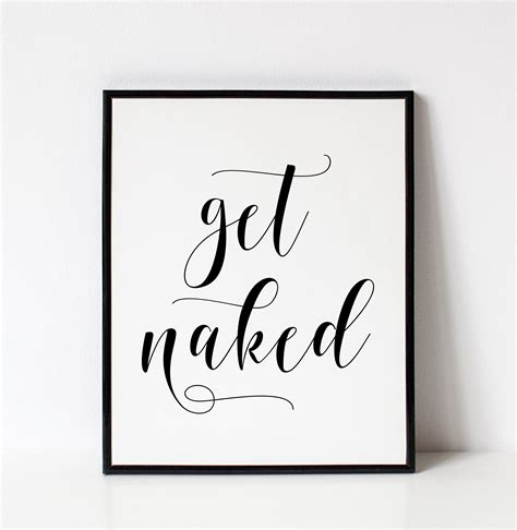 Get Naked Print Printable Bathroom Wall Art Digital Instant Etsy