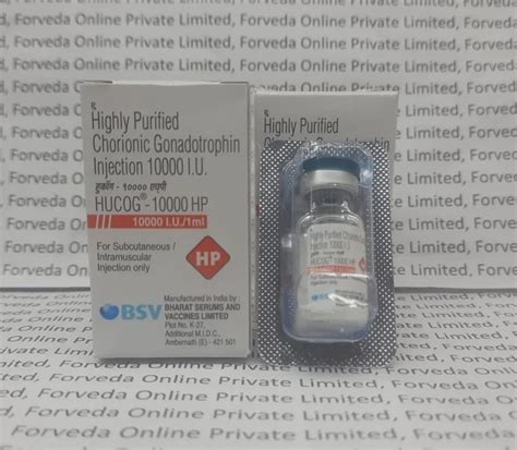 Human Chorionic Gonadotropin HCG 10000iu Injection Packaging Size 1