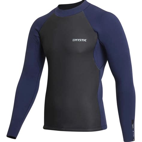 2024 Mystic Mens Star 2mm Long Sleeve Surf Top 35001 230171 Navy Wetsuit Tops Wetsuit Outlet