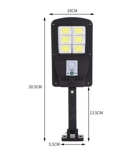 Mini Lumin Ria Solar Poste Rua Parede Refletor Cob Sensor Golden Sky