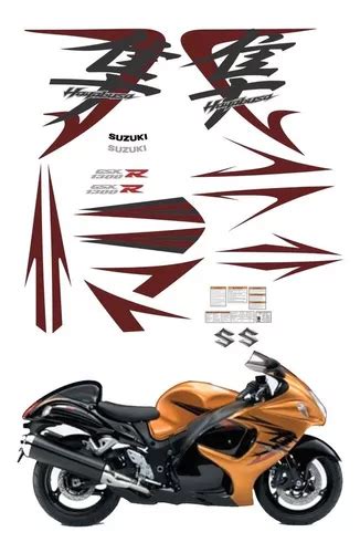 Kit De Pegatinas Para Suzuki Hayabusa Gsx 1300r 2009 Gold MercadoLibre