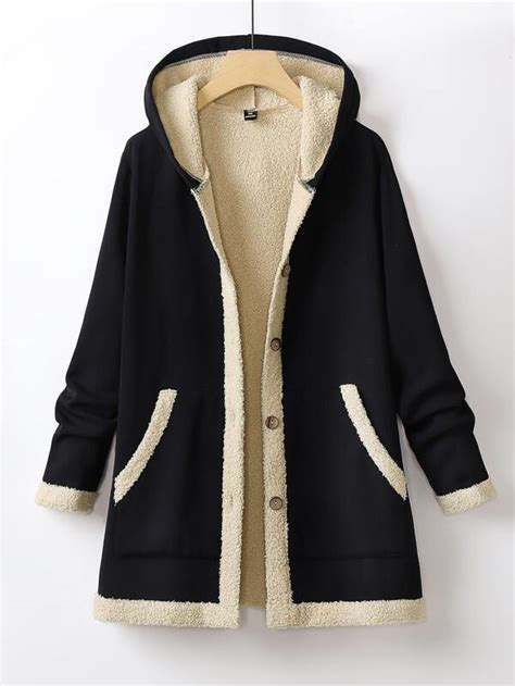 Shein Mulvari Plus Teddy Lined Hooded Coat Shein South Africa