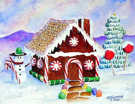 Lisas Gingerbread House A Watercolor Painting From A Gingerbread