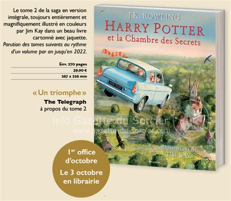 Exclusif Date Et Couverture Harry Potter Et La Chambre Des Secrets