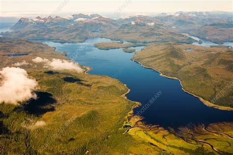 Aerial view of the Alexander Archipelago, Southeast Alaska, USA - Stock ...