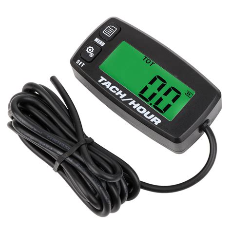 Searon Backlit Digital Resettable Inductive Tacho Hour Meter Tachometer