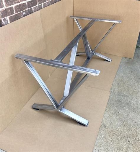 V Shaped Dining Table Base Industrial Base Set Of 2 Legs And Etsy