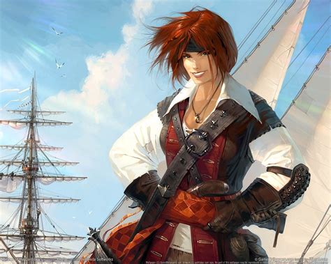 Red Head Anime Pirate Anime Pirate Art