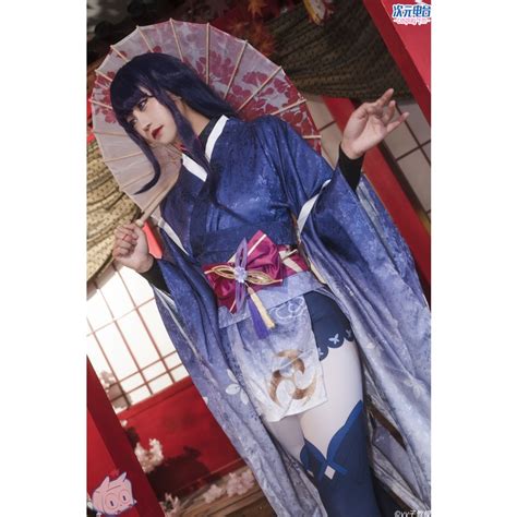 Cosplayfm Genshin Impact Cos Raiden Shogun Kimono Cosplay Game Costume