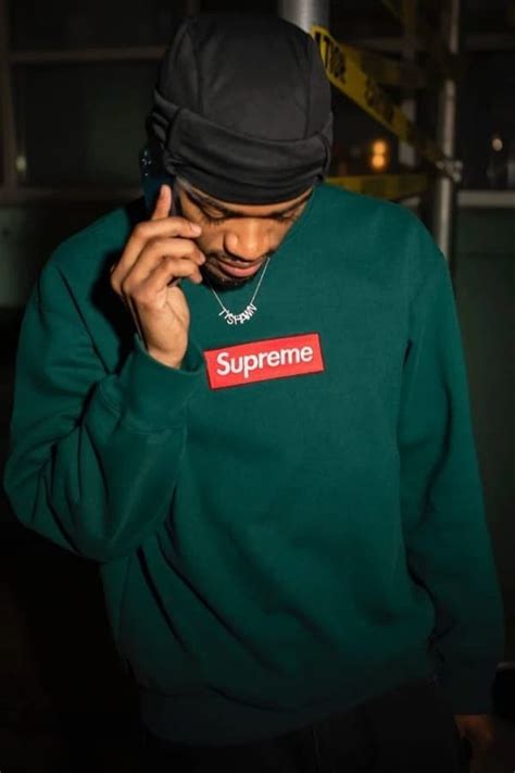 【未使用】lサイズ Supreme Box Logo Crewneck Dark Pine ボックスロゴ クルーネック スウェット