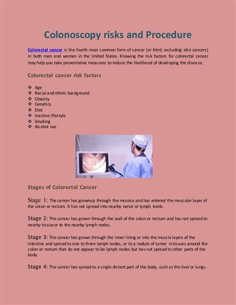 Colonoscopy procedure