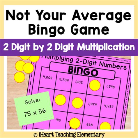 2 Digit by 2 Digit Multiplication Bingo Game - iHeart Teaching Elementary