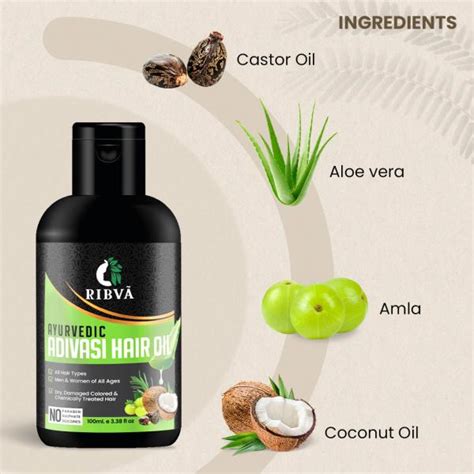 Ribva Adivasi Herbal Hair Oil For Women And Men For Shiny Hair Long Dandruff Control Hair