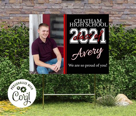 Senior Graduation Yard Sign Template Change Colors Yard Sign Template