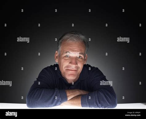Mature Man Smiling Portrait Stock Photo Alamy