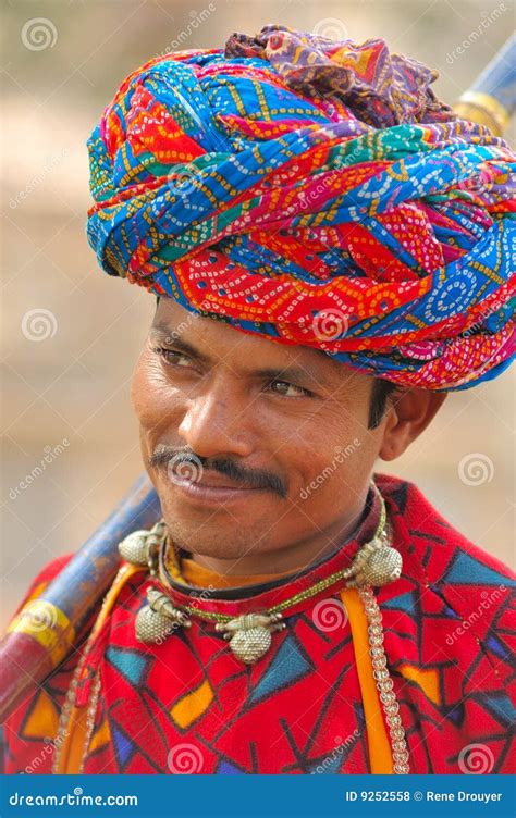 India Rajasthan Colourful Turban Editorial Stock Photo Image 9252558