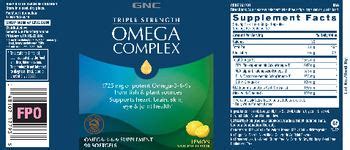 GNC Triple Strength Omega Complex Lemon Natural Flavor 90 0 Softgel