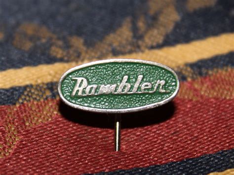 Vintage RAMBLER Logo Pin American Motors AMC Enamel Automotive Compact ...