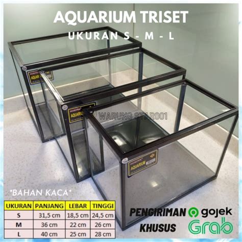 Jual Aquarium Tri Set Triset Nikita S M L Aquarium Ikan Aquarium