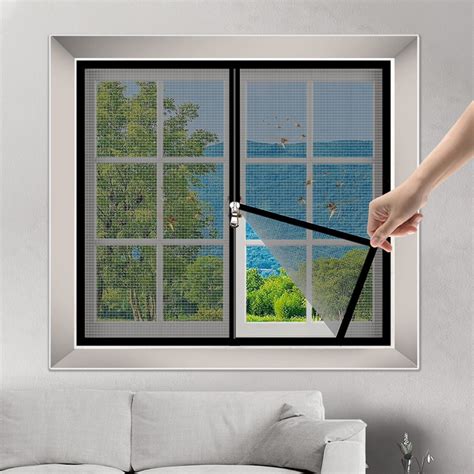 Window Screen Adjustable Window Net Stainless Steel Wire Fine Mesh Screen Protector 39 X 47 ...