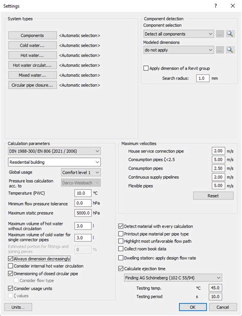 Details On Settings Potable Water Knowledge Base Revit Linear