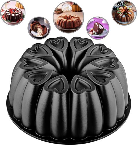 Nordic Ware Cast Bundt Bakeware Tiered Heart 12 Cup