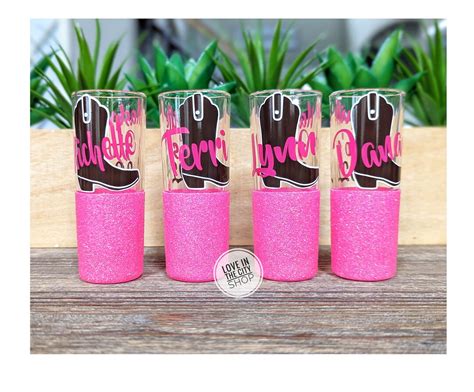 Bridal Party Shot Glass 21st Birthday Shot Glass 40th Birthday Shot Glass Country Theme