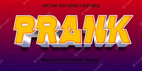 Premium Vector Prank Editable Text Effect Vector