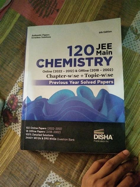 Disha 120 Jee Main Chemistry Online 2022 2012 And Offline 2018