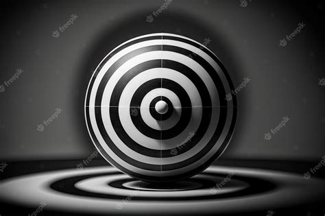 Premium Photo | Black and white bullseye target of business ball in ...