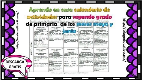 Calendario De Actividades Para Segundo Grado De Primaria Aprendiendo Porn Sex Picture